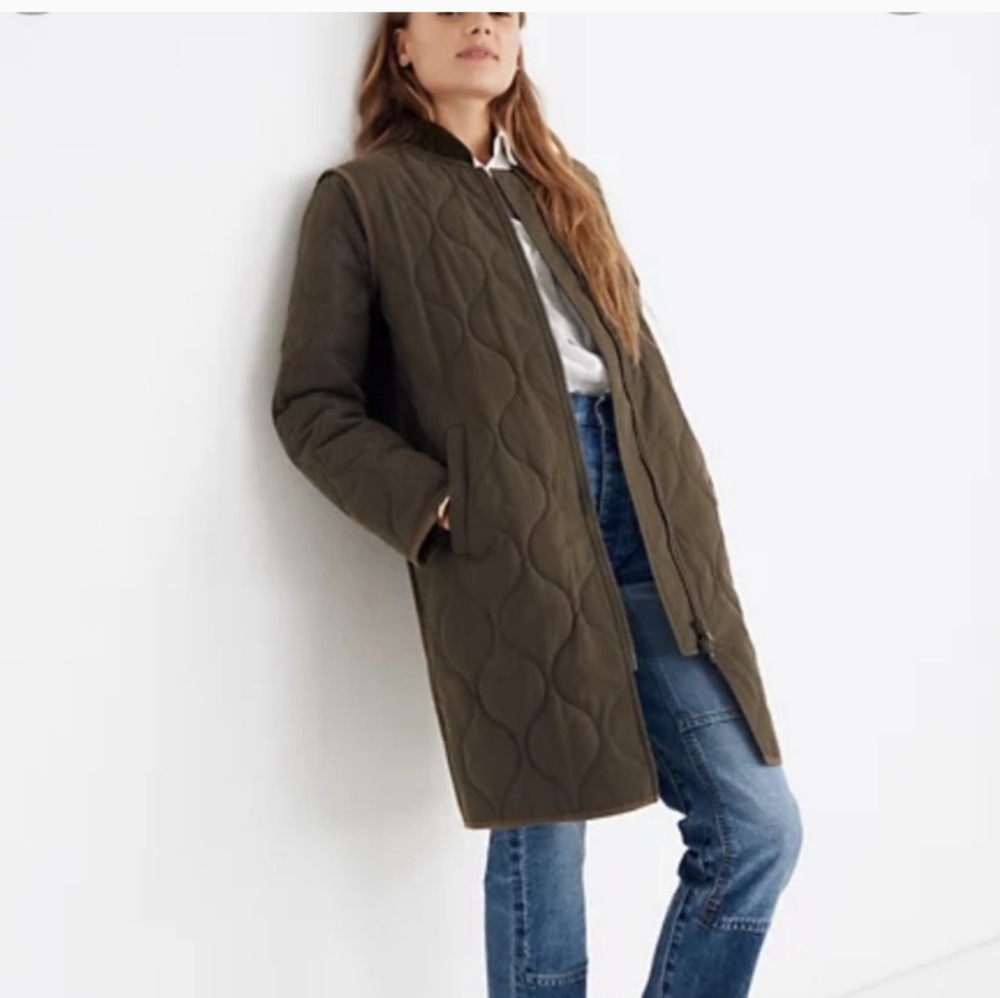 Madewell Quilted Military Jacket,